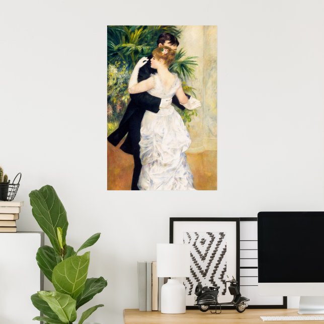 Poster Danse en ville par Pierre Auguste Renoir (Bureau à domicile)