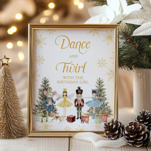 Poster Danse et tourbillon avec la fille Nutcracker d'ann