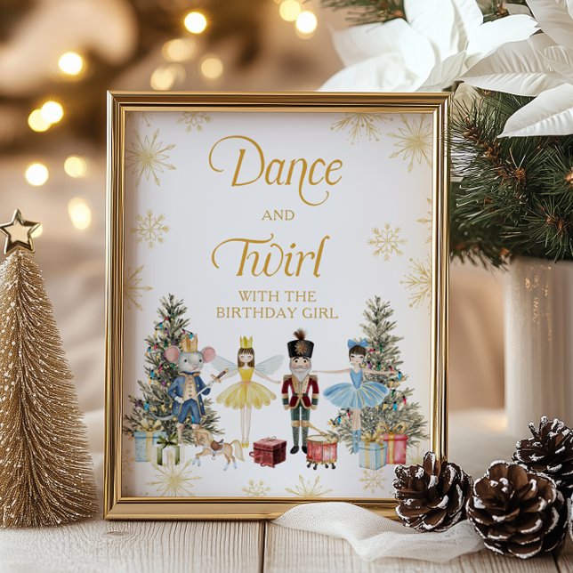 Poster Danse et tourbillon avec la fille Nutcracker d'ann (Créateur téléchargé)