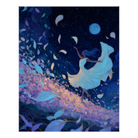 Danse Fantastique au Clair de Lune, Art Bleu Fanta