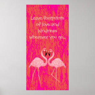 Poster Danse Flamant rose