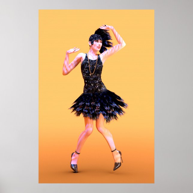 Poster Danse Flapper Vintage (Devant)