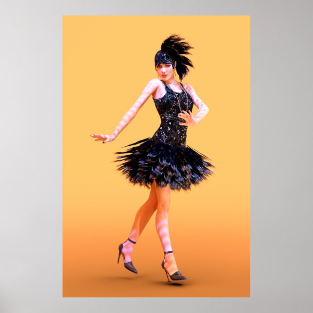 Poster Danse Flapper Vintage (Devant)