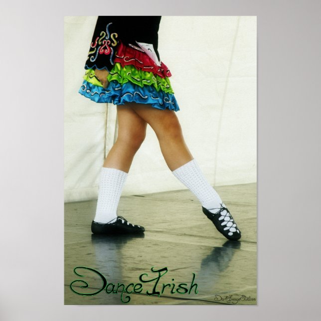 Poster Danse irlandaise (verte) Imprimer (Devant)