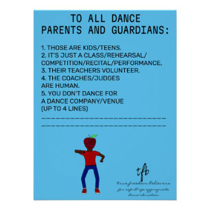 Poster Danse Parent Rappel Apple Sky Blue
