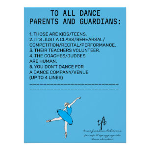 Poster Danse Parent Rappel Sheep Sky Blue