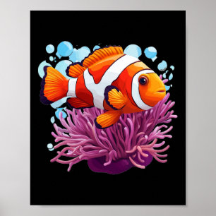 Poster Danse Poisson Clown Dans L'Anémone De Mer