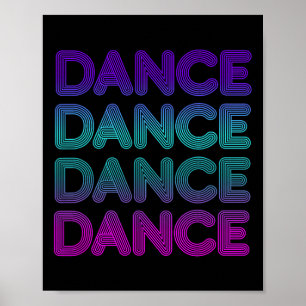 Poster Danse Rétro Pour Les Danseurs J'Aime Danser Ados E