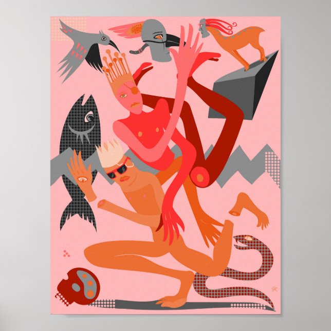 Poster Danse rose (Devant)