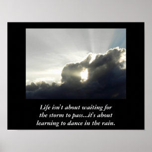 Poster Danse sous la pluie - art imprimé