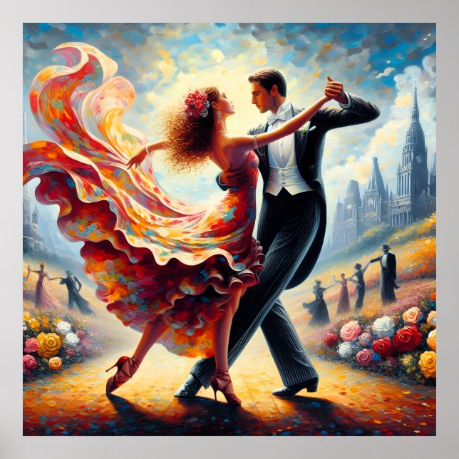 Poster Danse swing Danse de salon Danseuse Danse (Devant)