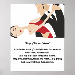 Poster Danse Tango Couples de Romance et de Passion
