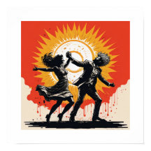 Danse vintage du coucher de soleil