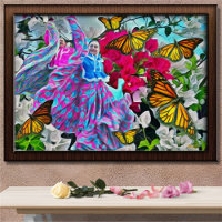 Danser avec des fleurs et des papillons PV01 Impri