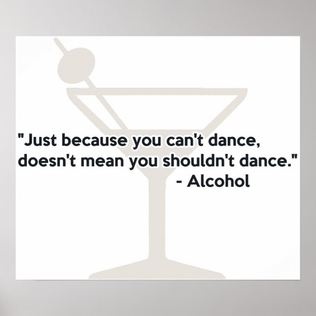 Poster Danser la confiance en alcool (Devant)