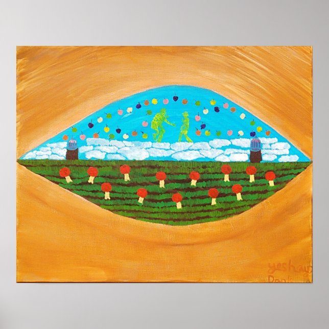 Poster danser parmi les cerises tombantes (Devant)