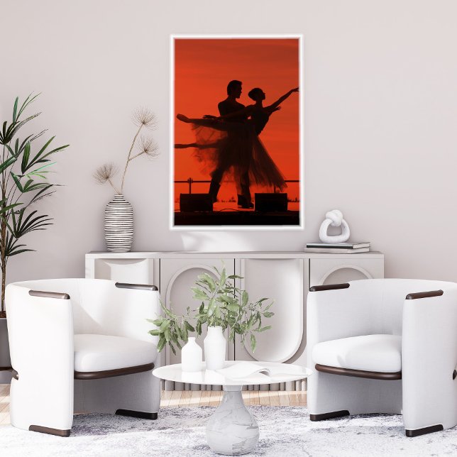 Poster Danser pour toujours au coucher du soleil avec vou (Créateur téléchargé)