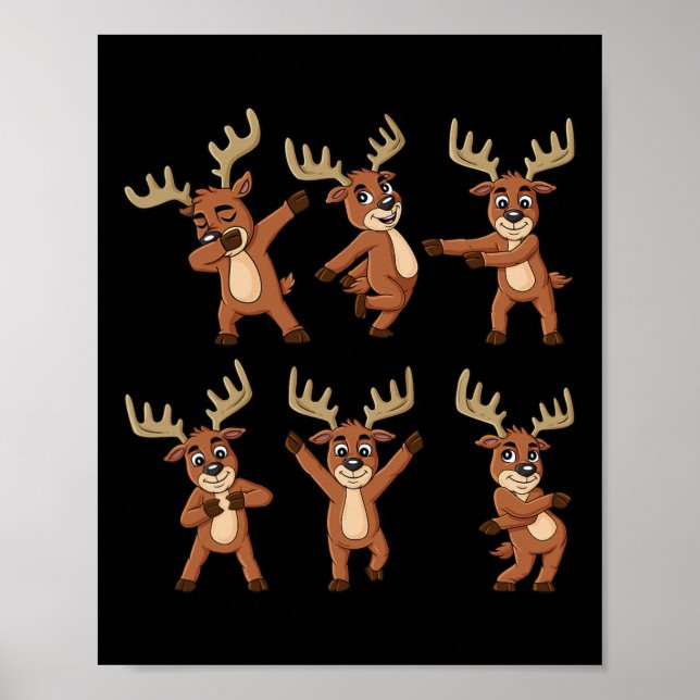 Poster Danser Reindeer Dance Challenge Christmas Boys Gi (Devant)