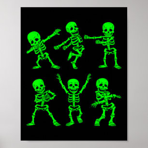 Poster Danser Skeletons Danser Défi Fille Garçons Enfants