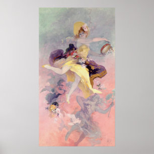 Poster Danseur avec un tambour de basque Basque
