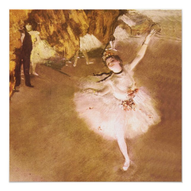 Poster Danseur de ballet Diplôme de la peinture étoile (Devant)