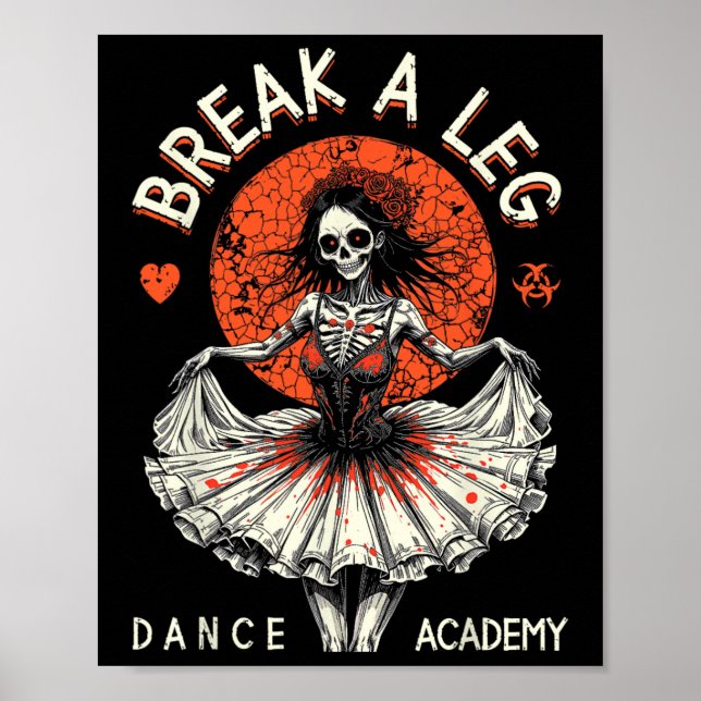 Poster Danseur de ballet Zombie Ballerina Dance Academy F (Devant)