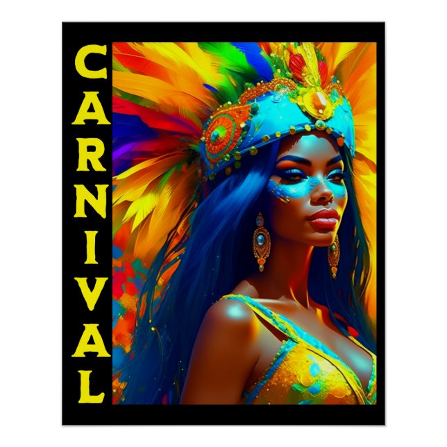 Poster Danseur du carnaval brésilien (Devant)