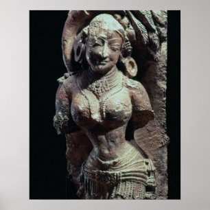Poster Danseur, du temple de Sun de Kanara, Indien, 13t