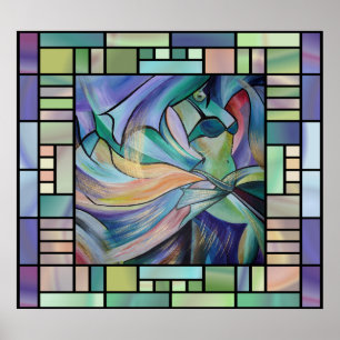 Poster Danseur Du Ventre Du Moyen-Orient Avec Voiles Past