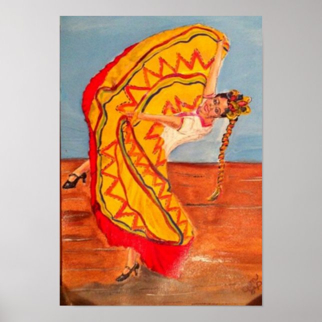 Poster Danseur folklorique mexicain (Devant)