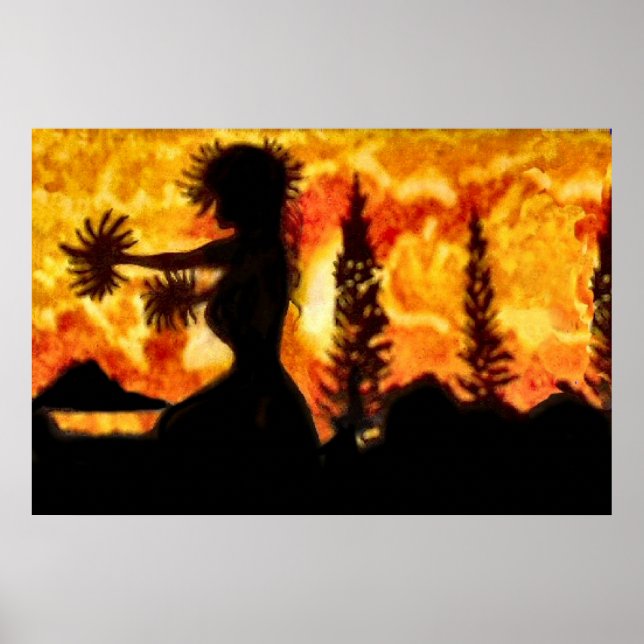 Poster Danseur hawaïen de Hula (Devant)