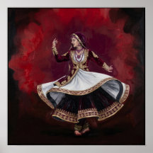 Danseur royal de Kathak Art fin contemporain Patri