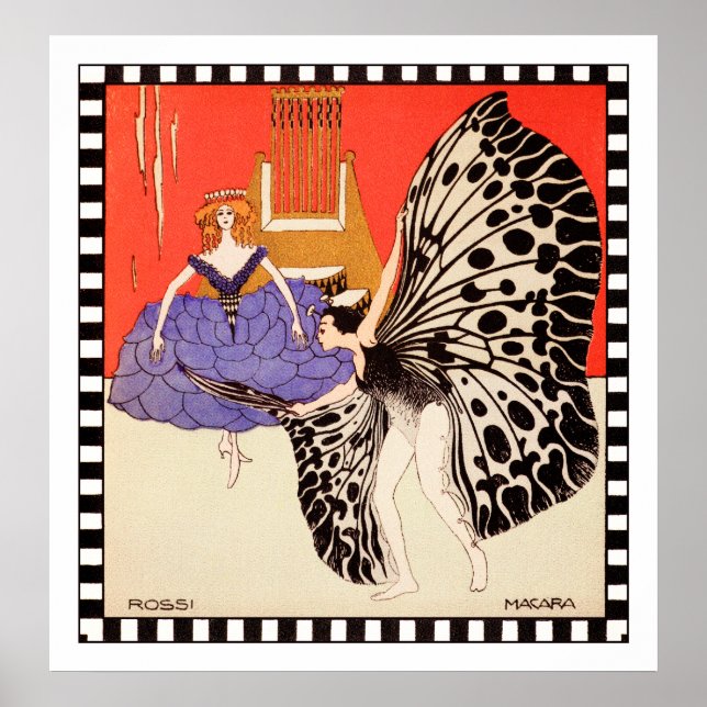 Poster Danseurs - Art Vintage Imprimer par Kolo Moser (Devant)
