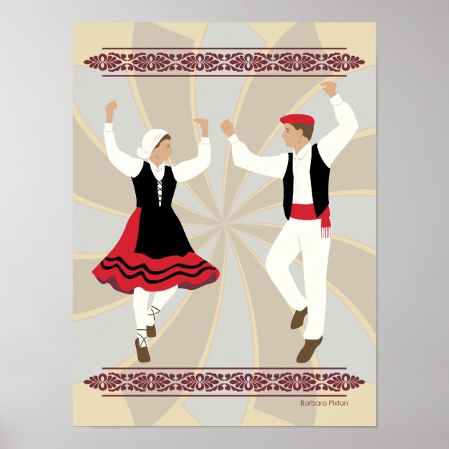 Poster Danseurs basques (Devant)