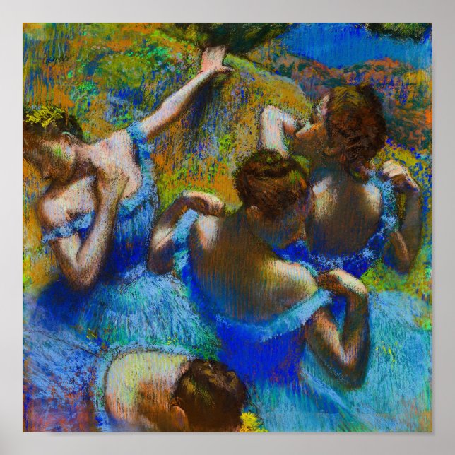 Poster Danseurs bleus par Edgar Degas (Devant)