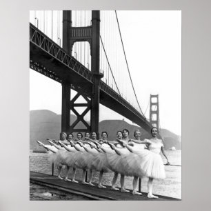 Poster Danseurs de golden gate bridge