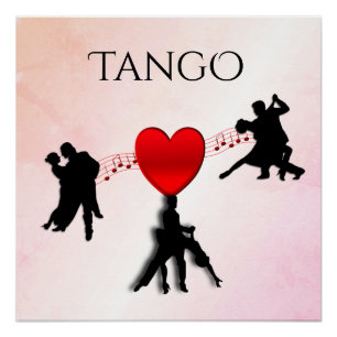 Poster Danseurs de Tango Acidulés