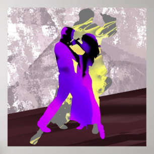 Poster Danseurs de tango argentin