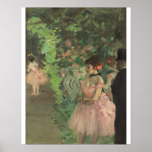 Poster Danseurs d'Edgar Degas   à l'arrière plan,