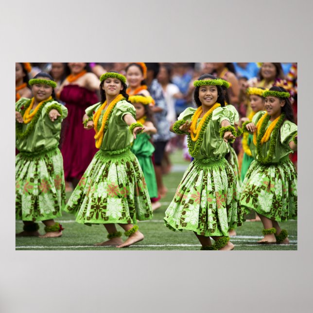 Poster Danseurs Hawaiian Hula (Devant)