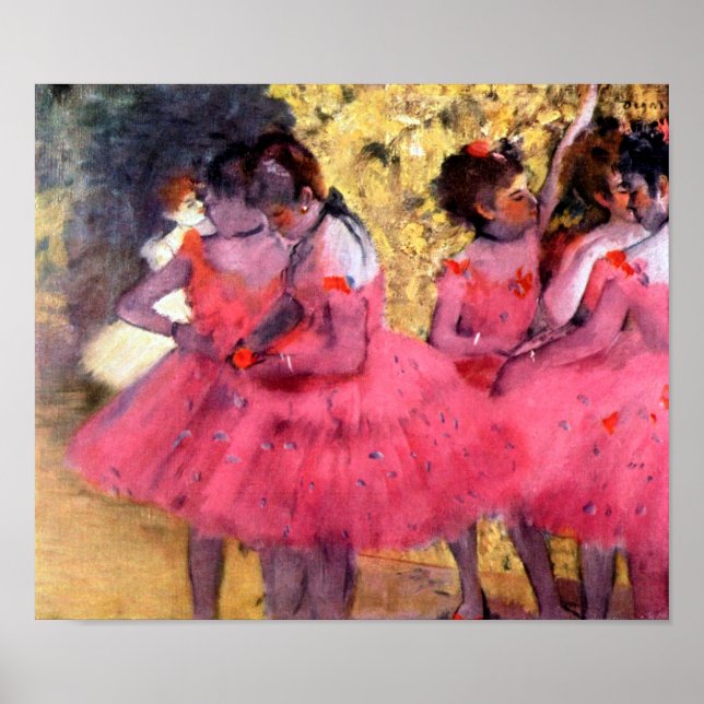 Poster Danseurs Roses, Edgar Degas (Devant)