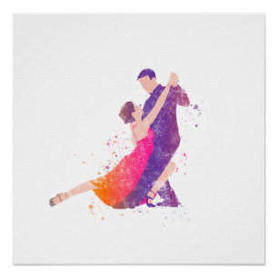 Poster Danseurs Tango Ballroom Flamenco Danser