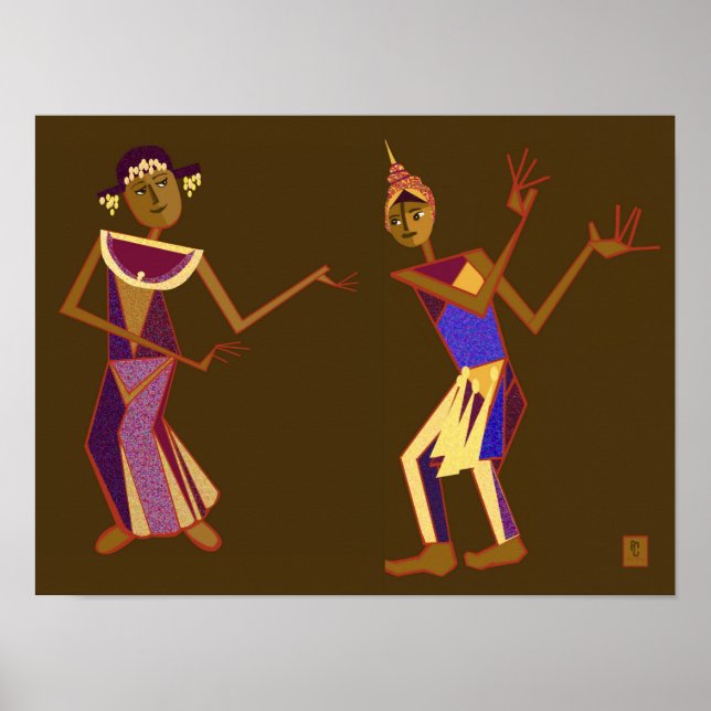 Poster Danseurs thaïlandais (Devant)