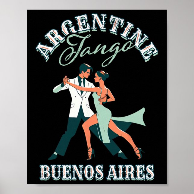 Poster Danseuse Danseuse Interprétation Argentine Tango B (Devant)