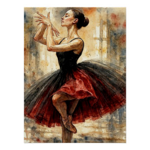 Poster Danseuse de ballet en tutu,