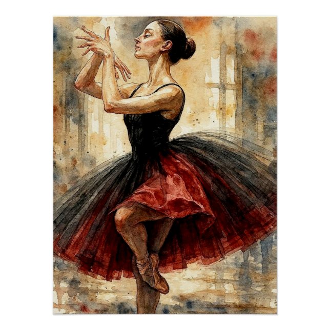 Poster Danseuse de ballet en tutu,  (Devant)