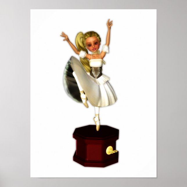 Poster Danseuse de boîte à musique mignonne (Devant)