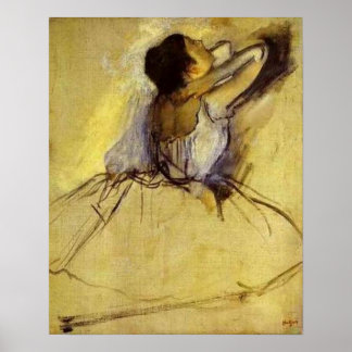 Poster Danseuse de Degas en Art Jaune Imprimer
