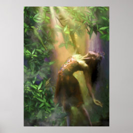 POSTER DANSEUSE DE FAIRY DANSANT DANS LA LUMIÈRE DE LA LI