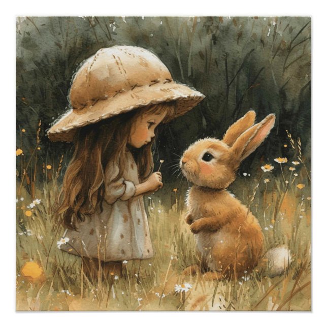 Poster Danseuse délicate : Un peu de lapin capricieux (Devant)